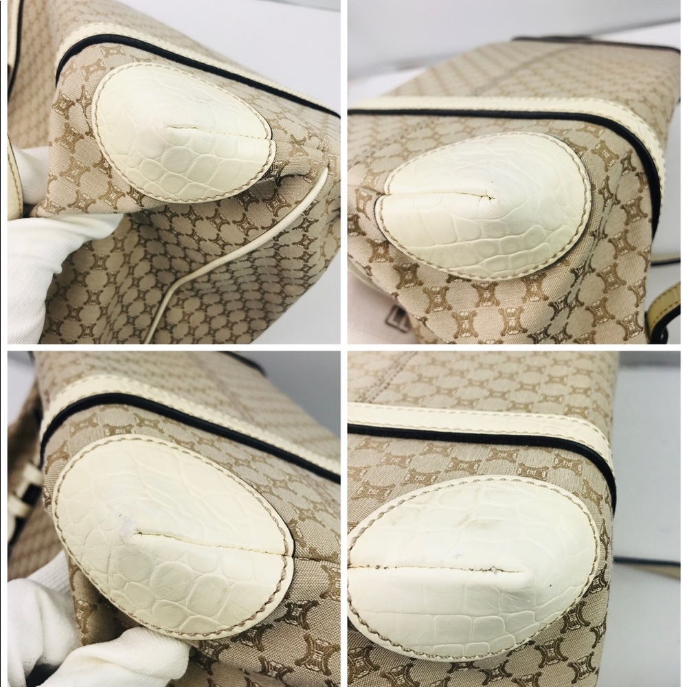 Authentic Celine Monogram Beige Canvas Tote Bag - Picture 6 of 8